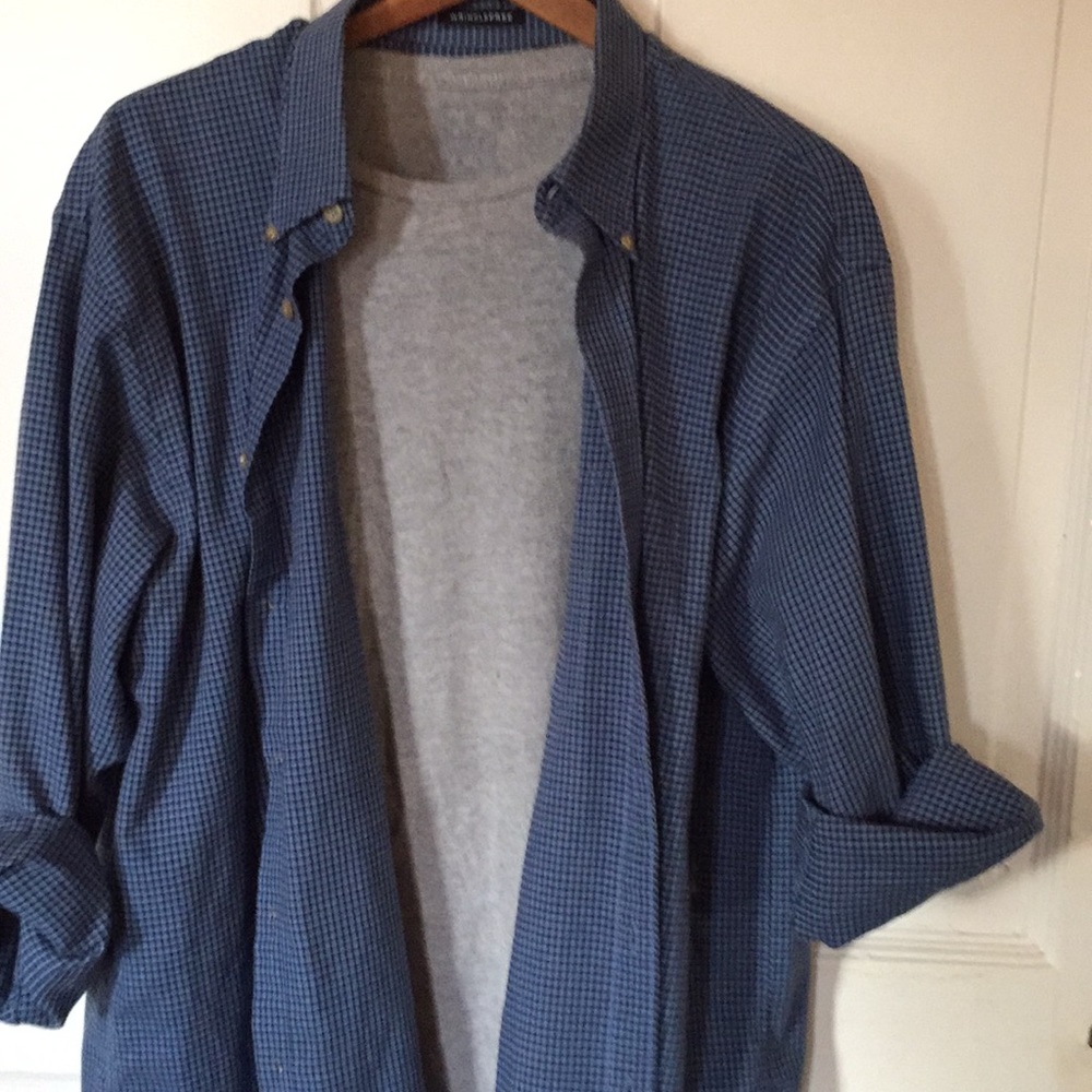 Men’s Blue Button Down Dress Shirt